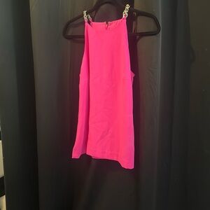 Lily Pulitzer Fuchsia Top with Chain Straps size zero